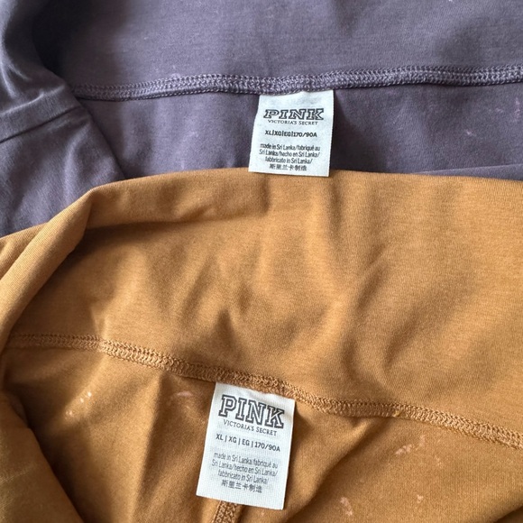 PINK Victoria's Secret Flared Yoga Pants in Brown / Tan and Purple - Picture 13 of 16